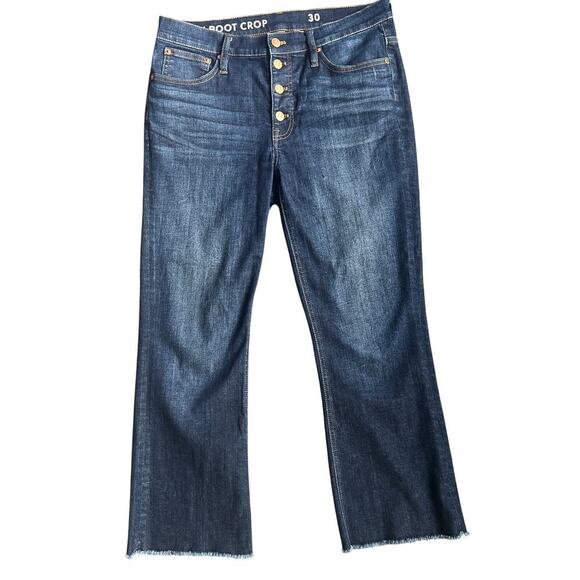 J Crew Demi Bootcut crop raw hem jeans size 30 - Picture 2 of 13